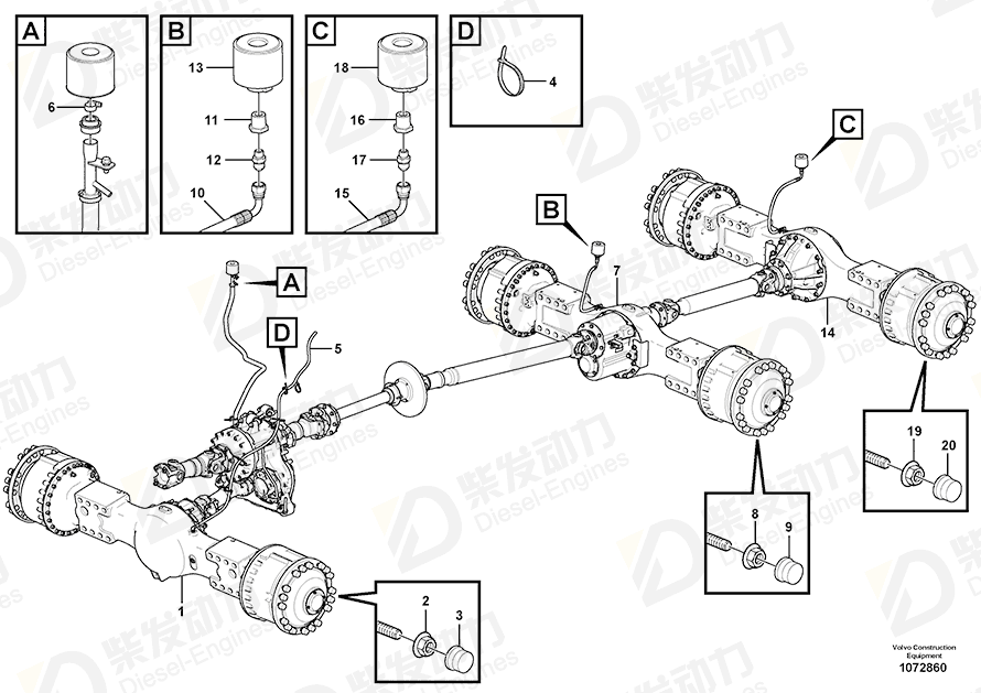 VOLVO Axle 56079 Drawing