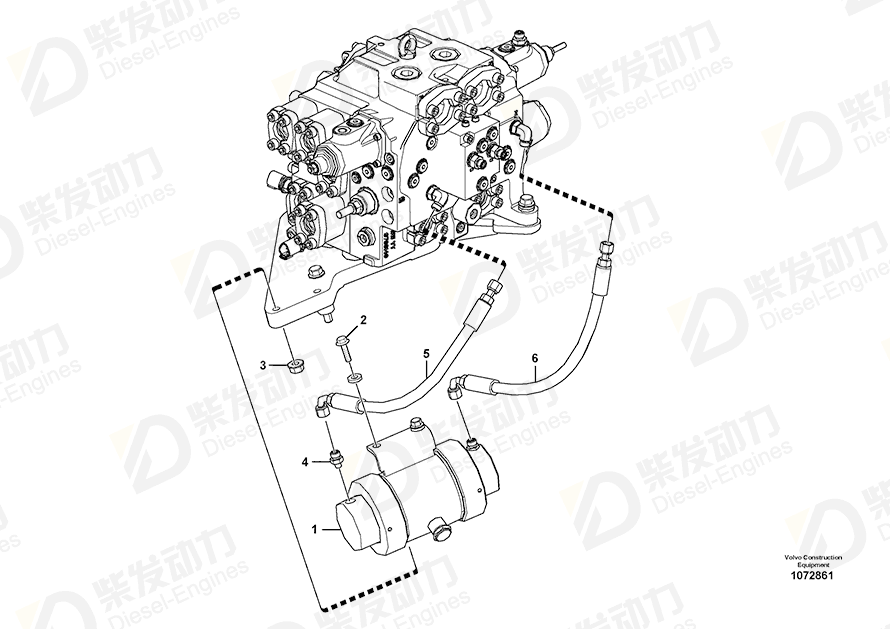 VOLVO Damping cylinder 11119171 Drawing VOLVO Damping cylinder 11119171 Drawing
