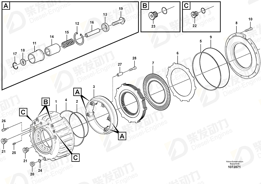 VOLVO Spacer 15117528 Drawing