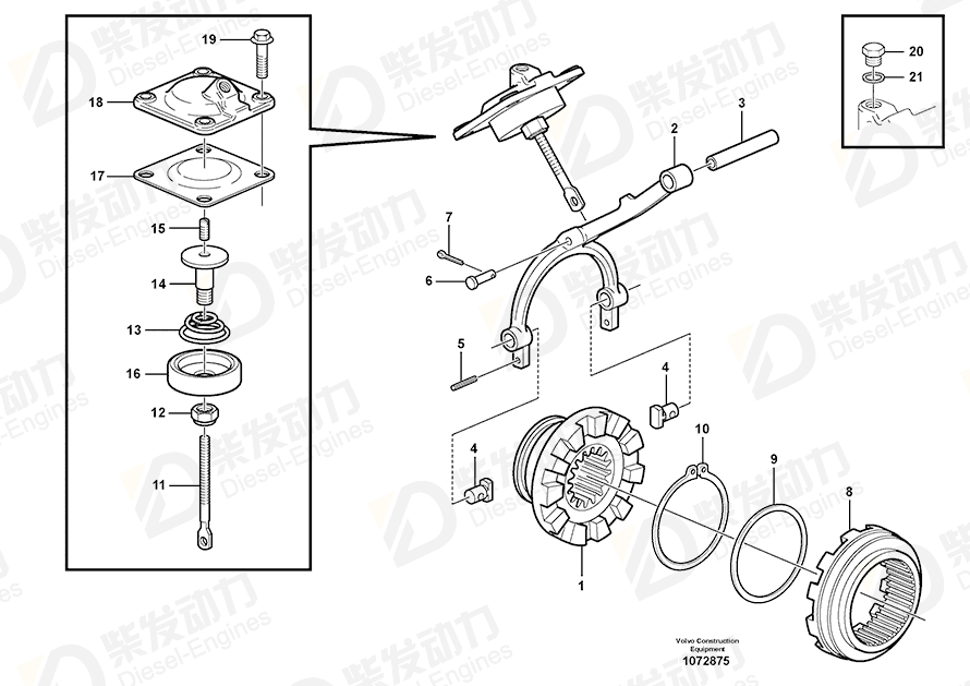 VOLVO Diaphragm 20545485 Drawing