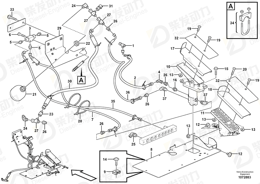 VOLVO Bracket 16842772 Drawing