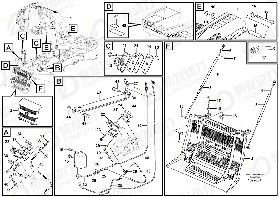 VOLVO Hose assembly 16832807 Drawing VOLVO Hose assembly 16832807 Drawing