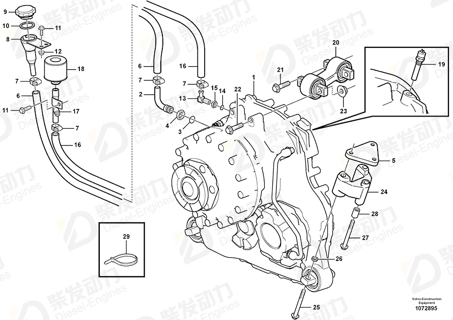 VOLVO Transfer gearbox 22555 Drawing