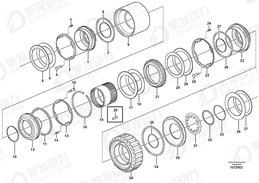 VOLVO Friction disc 17205750 Drawing
