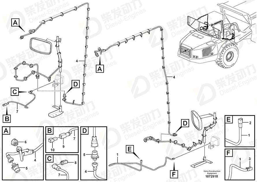 VOLVO Cable harness 17412199 Drawing
