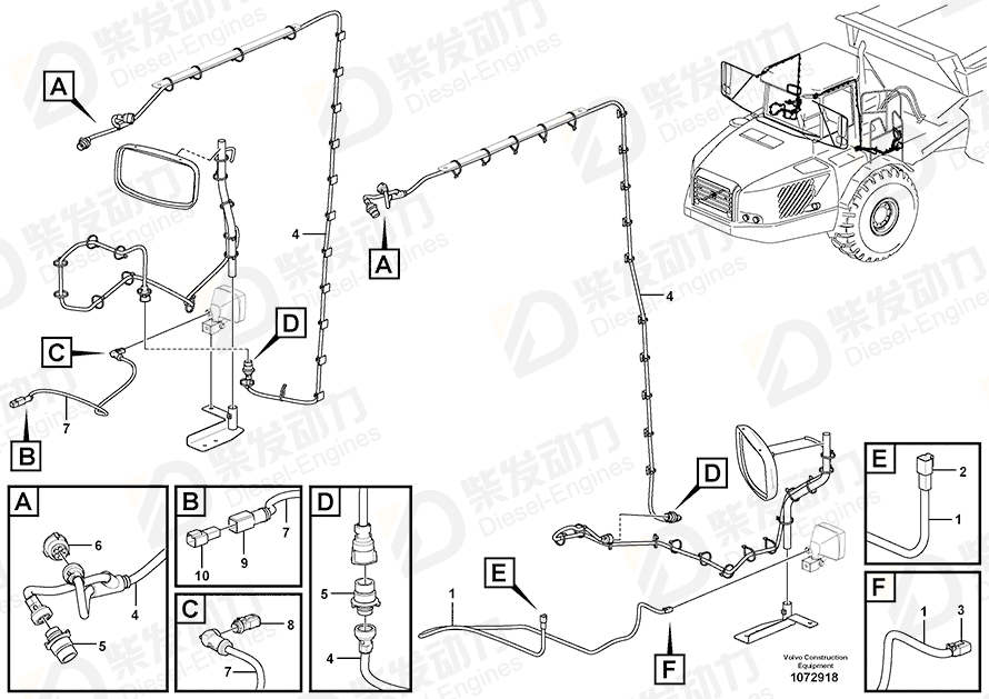 VOLVO Cable harness 17412408 Drawing VOLVO Cable harness 17412408 Drawing