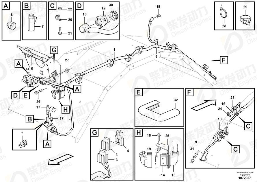 VOLVO Cable harness 17417714 Drawing VOLVO Cable harness 17417714 Drawing