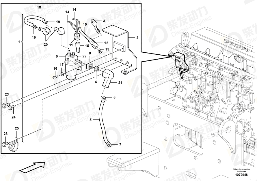 VOLVO Cable harness 14604586 Drawing