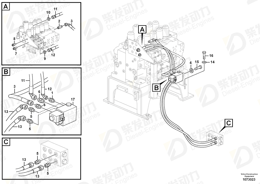 VOLVO Valve 14644501 Drawing