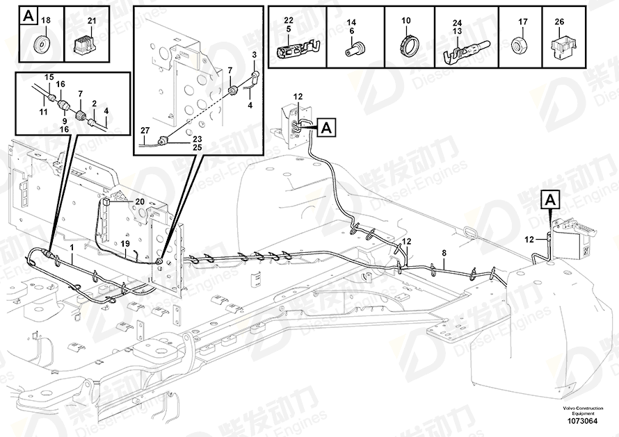 VOLVO El Cable 970648 Drawing