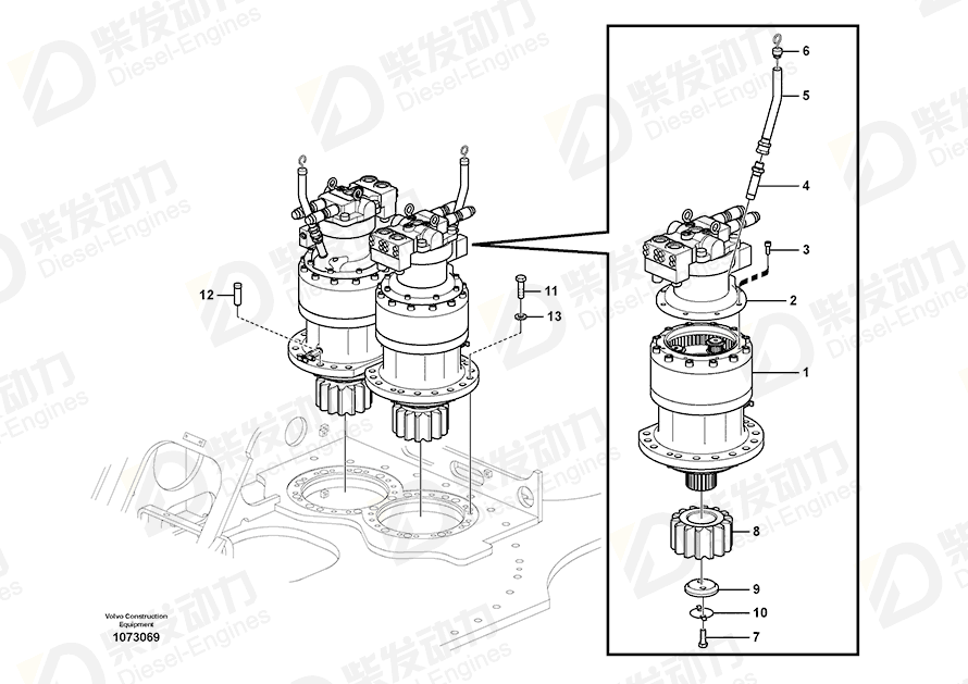 VOLVO Pipe 14684624 Drawing