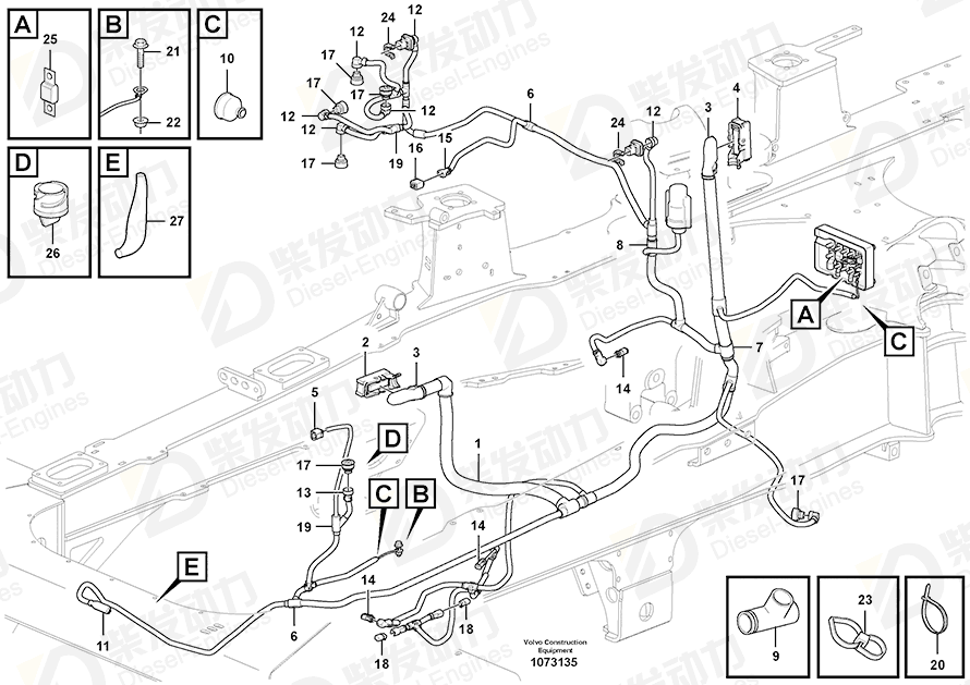 VOLVO Cable harness 17416204 Drawing