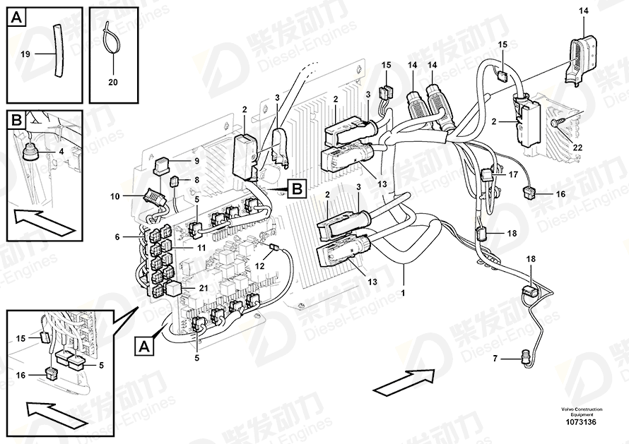 VOLVO Cable harness 17414788 Drawing