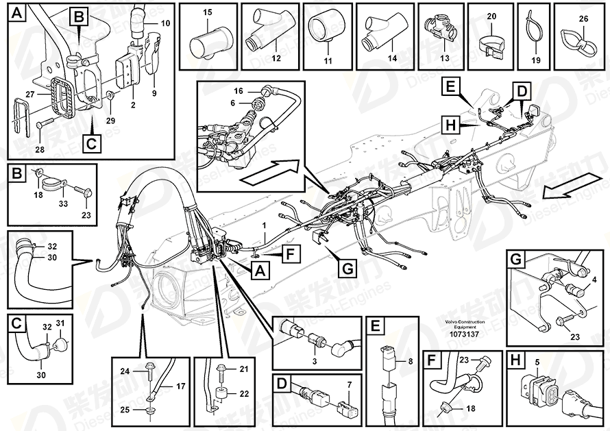 VOLVO Cable harness 17417739 Drawing