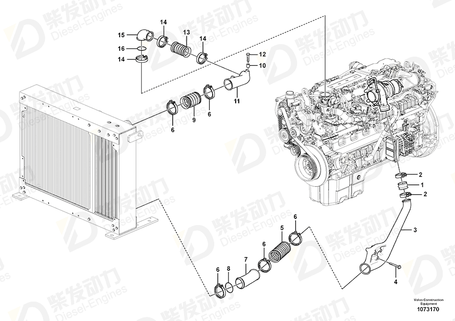 VOLVO O-ring 11000233 Drawing