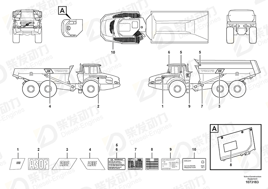 VOLVO Decal 16860119 Drawing