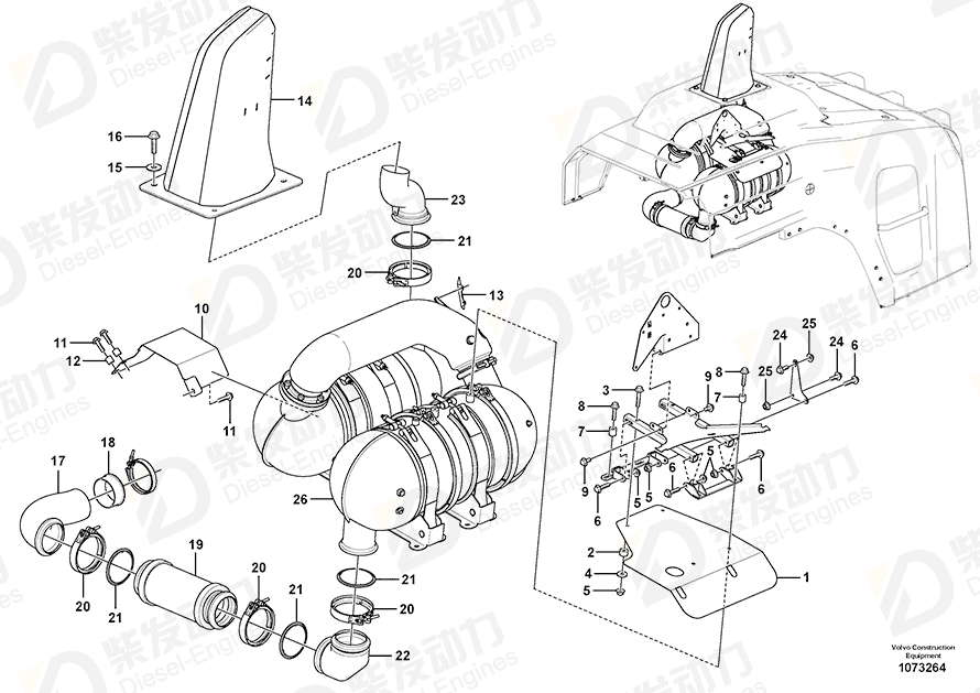 VOLVO Flange lock nut 948645 Drawing