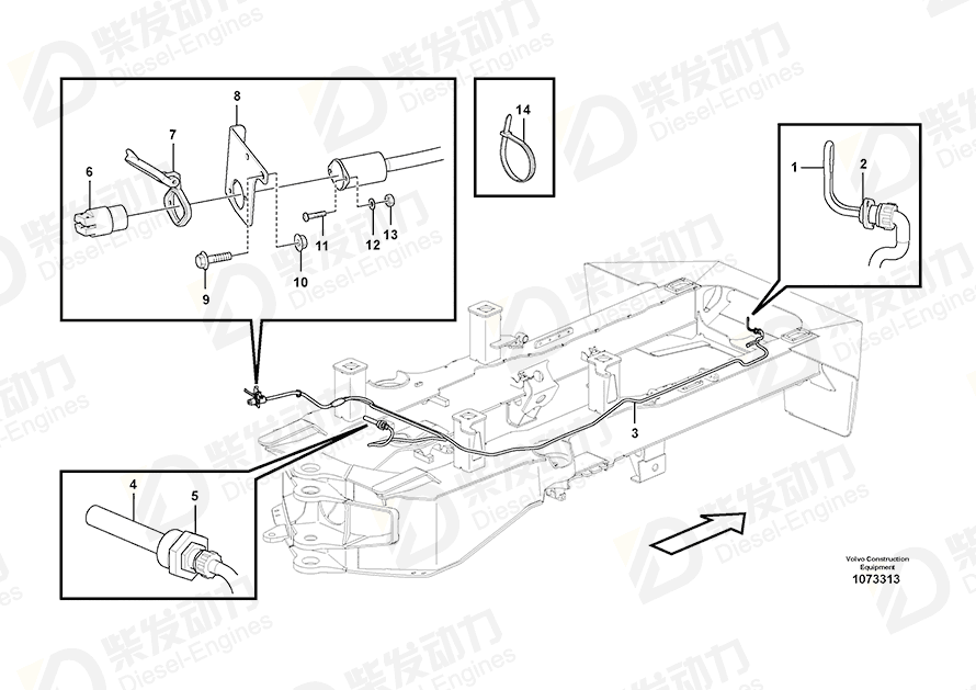 VOLVO Cable harness 16853996 Drawing VOLVO Cable harness 16853996 Drawing
