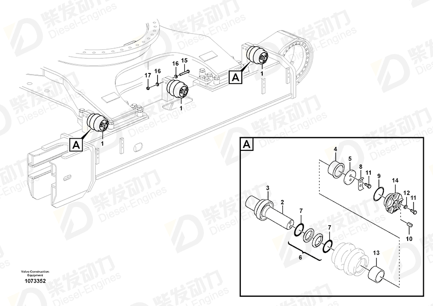 VOLVO Bushing 14640206 Drawing