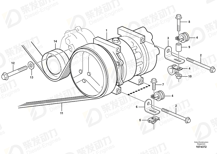 VOLVO Spacer ring 930434 Drawing