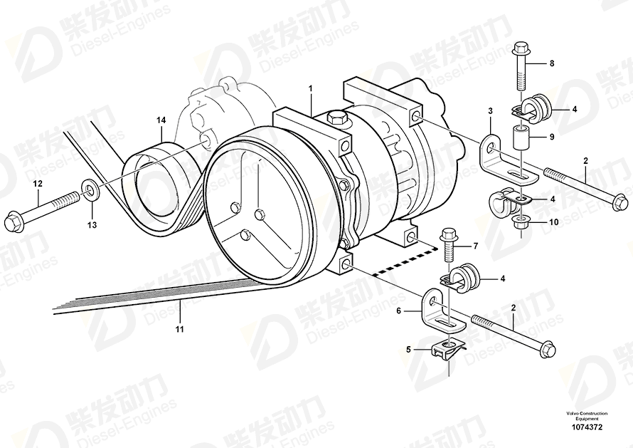 VOLVO Spacer ring 930434 Drawing VOLVO Spacer ring 930434 Drawing