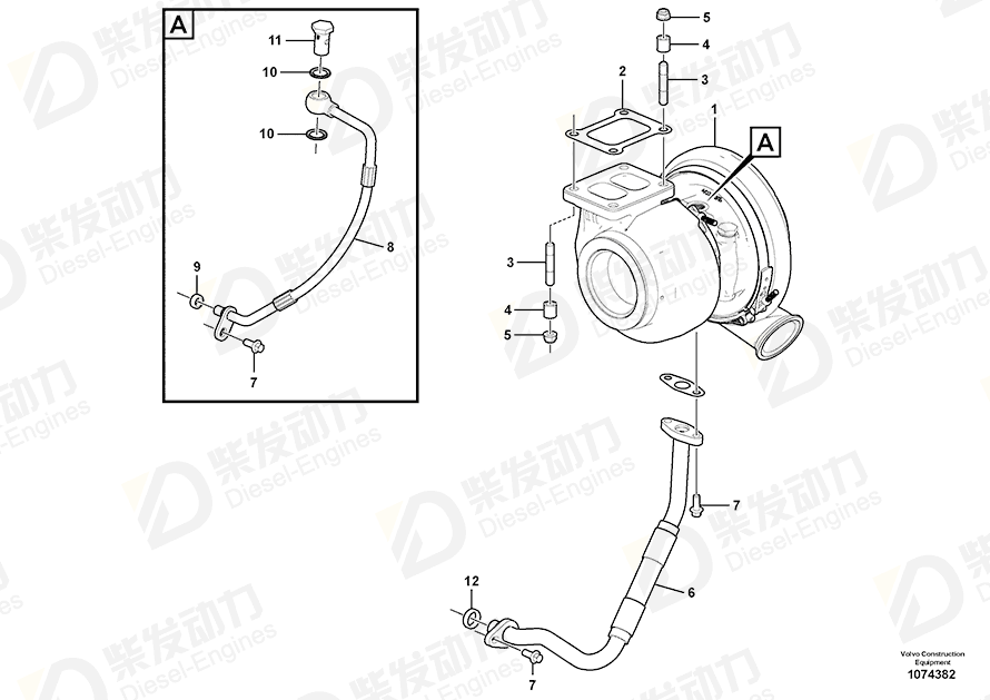 VOLVO Turbocharger 17232499 Drawing