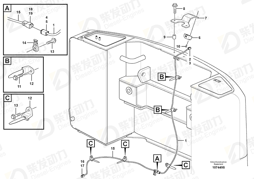 VOLVO Bracket 14627500 Drawing