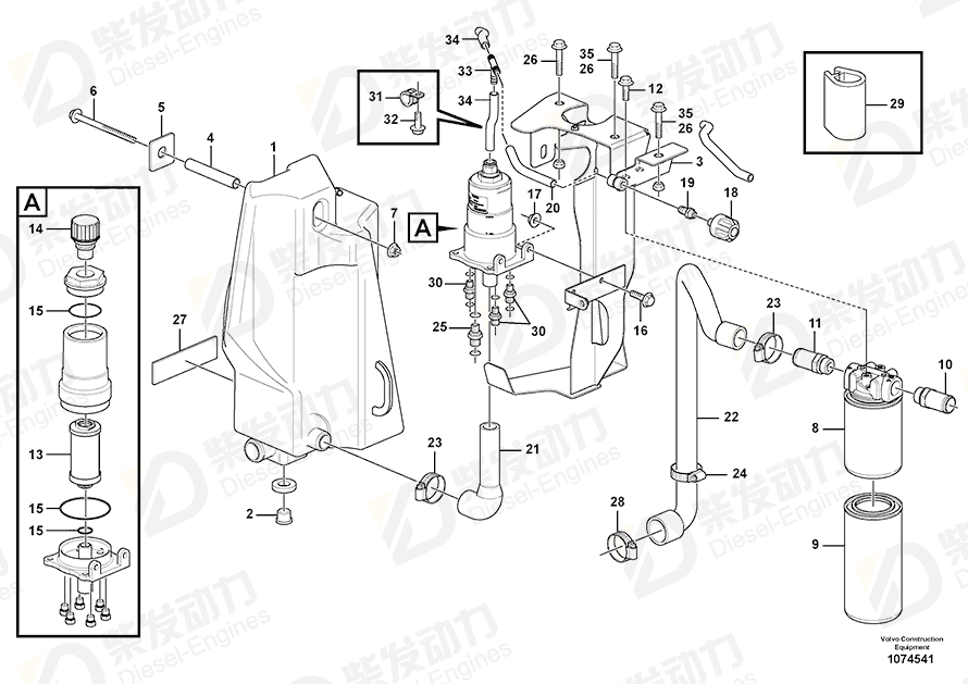 VOLVO Flange screw 965194 Drawing