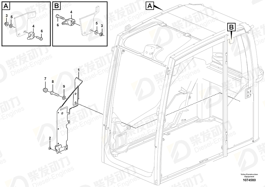 VOLVO Protecting brace 11206018 Drawing