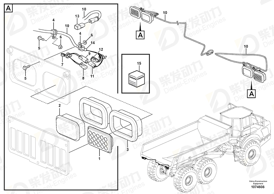 VOLVO Cable harness 17210214 Drawing