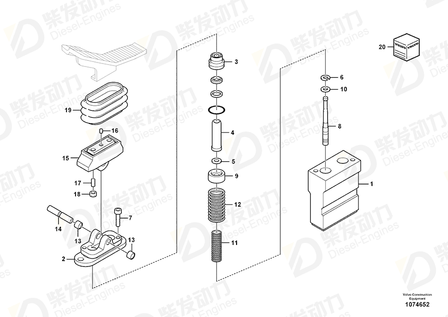 VOLVO Plastic plug SA8230-19530 Drawing VOLVO Plastic plug SA8230-19530 Drawing