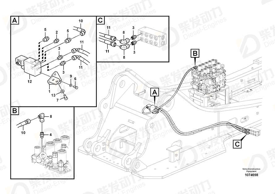 VOLVO Nipple 935085 Drawing