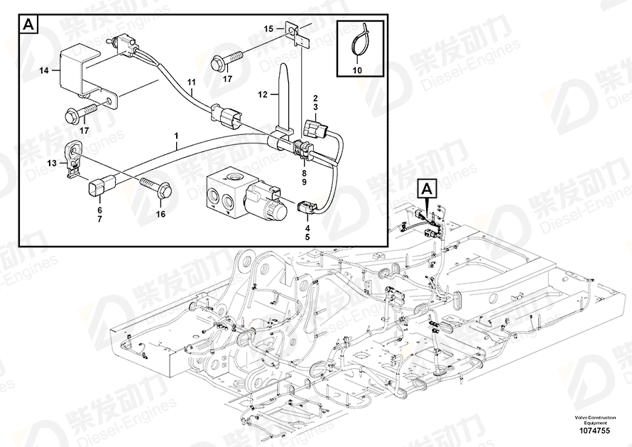 VOLVO Cable harness 14660197 Drawing
