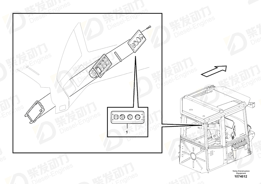 VOLVO Control panel 17201774 Drawing