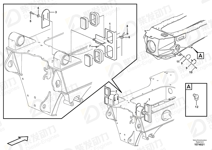 VOLVO Lantern bracket 15179521 Drawing VOLVO Lantern bracket 15179521 Drawing