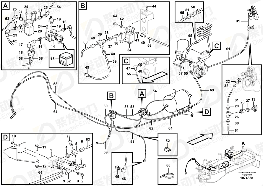 VOLVO Elbow union 15026193 Drawing