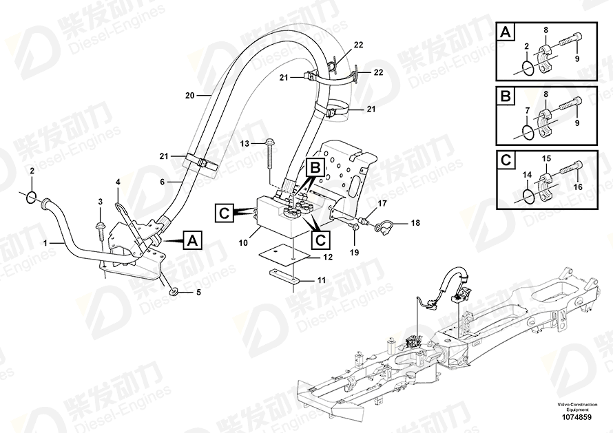 VOLVO Clamp 4951483 Drawing