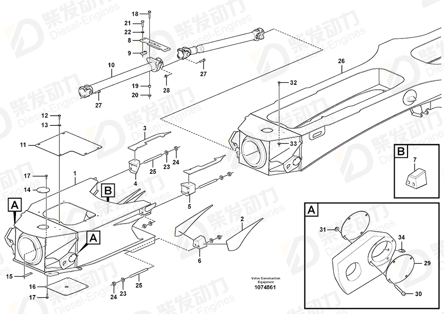 VOLVO Cover plate 16244497 Drawing
