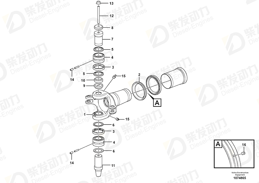 VOLVO Pin 16875009 Drawing