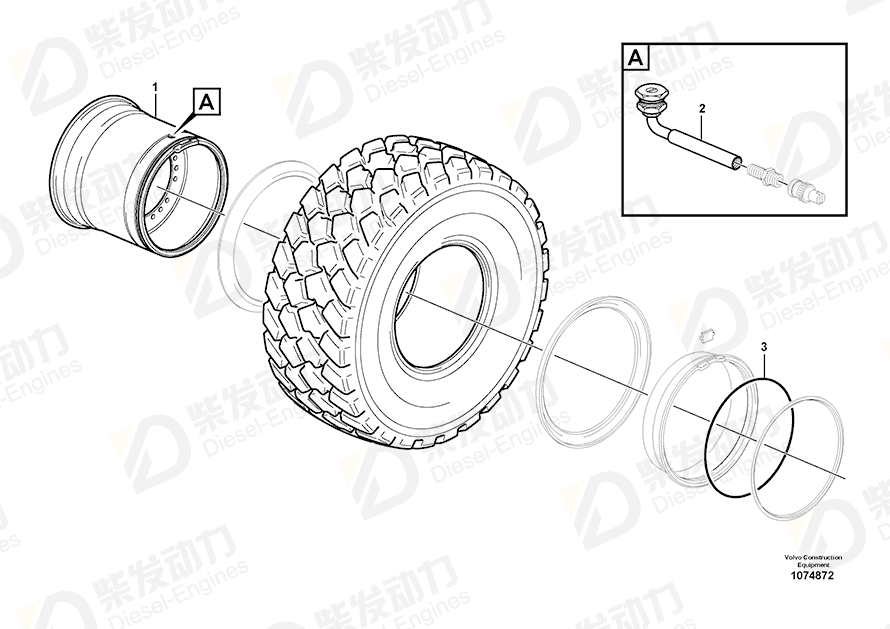 VOLVO Wheel 17409602 Drawing