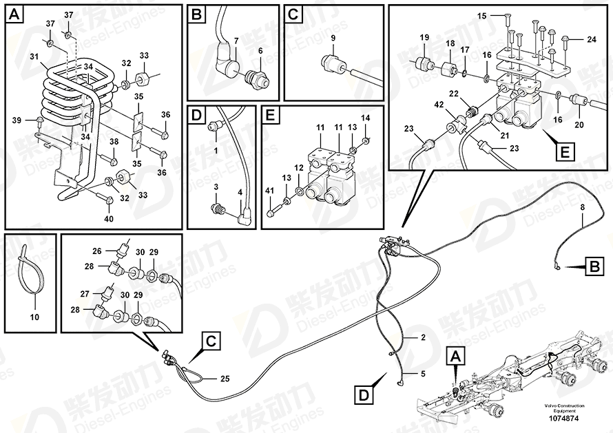 VOLVO Cooling coil 16850066 Drawing VOLVO Cooling coil 16850066 Drawing