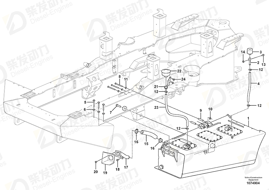 VOLVO Filter Retainer 16874285 Drawing VOLVO Filter Retainer 16874285 Drawing