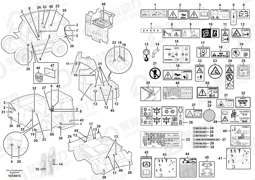 VOLVO Decal 14616015 Drawing