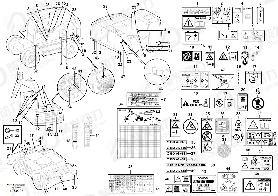 VOLVO Decal 14615992 Drawing