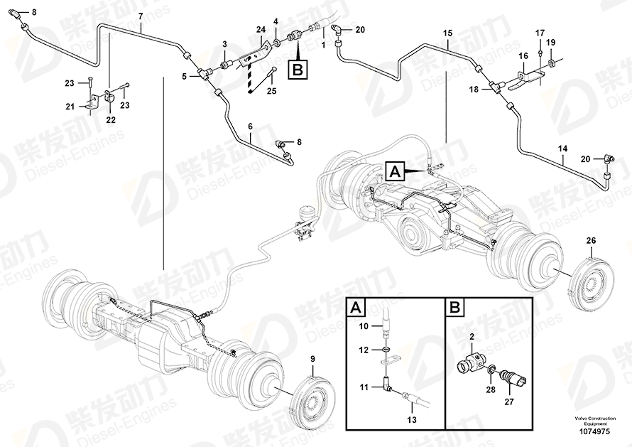 VOLVO Elbow nipple 13933866 Drawing