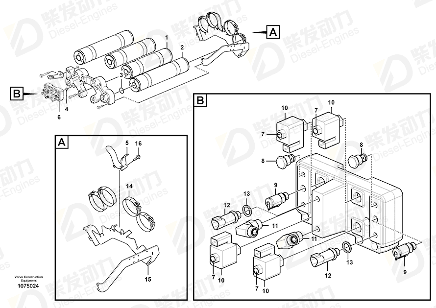 VOLVO Distribution block 17245719 Drawing VOLVO Distribution block 17245719 Drawing