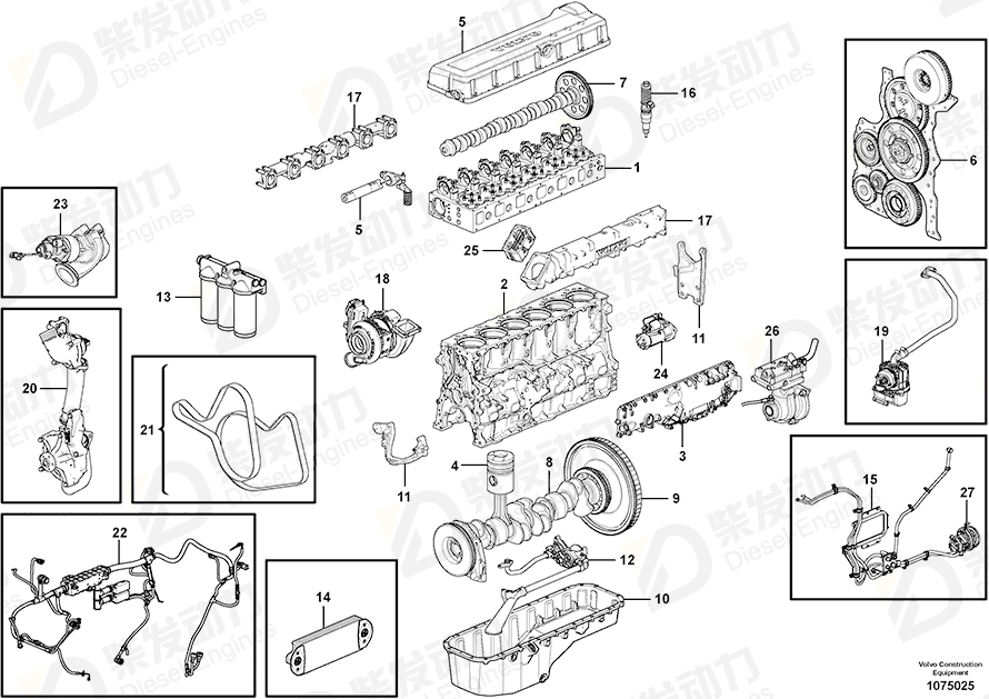 VOLVO Engine 17272077 Drawing