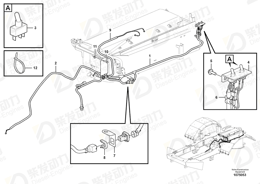 VOLVO Cable harness 17415636 Drawing