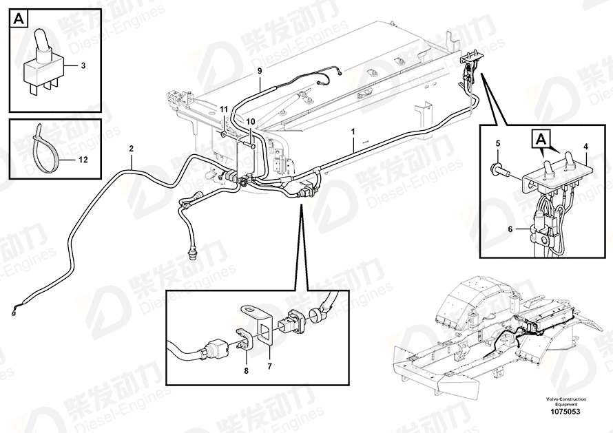 VOLVO Cable harness 17415808 Drawing VOLVO Cable harness 17415808 Drawing