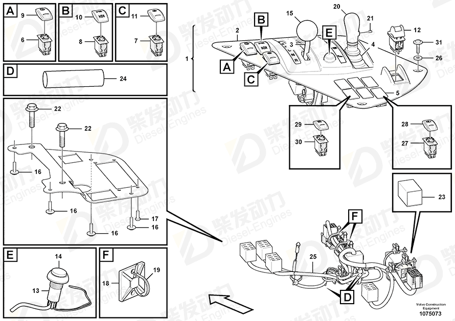 VOLVO Cable harness 17389869 Drawing